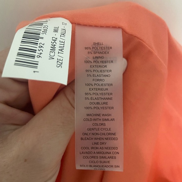 Vince Camuto scuba bright geometric fit and flare mini dress 12 - Picture 9 of 9